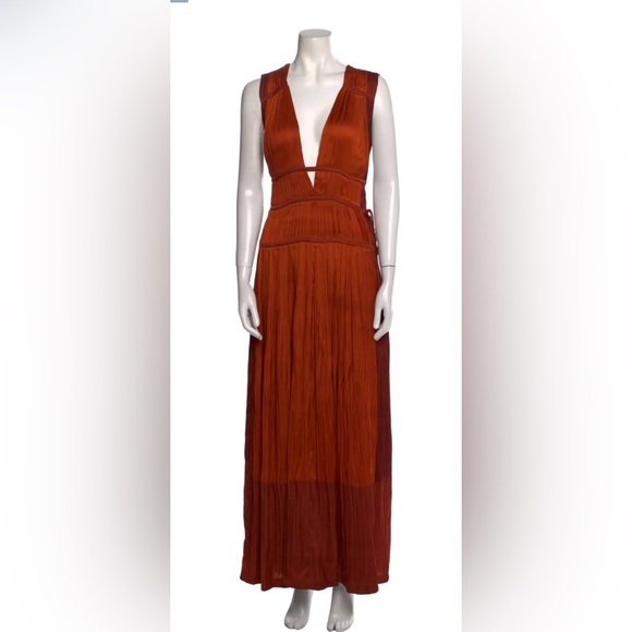 Ulla Johnson Valeria Gown US Size 8 Agate Rust Orange Dress NWT - Picture 6 of 6